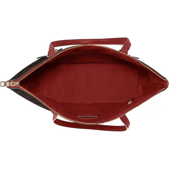 NWT Coach WOMEN Gallery Tote Shoulder Bag (IM/Brown 1941 Red) -L - Picture 4 of 5